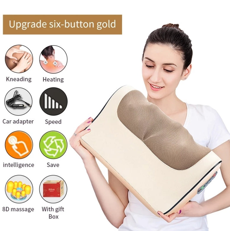 Heated Infrared Shiatsu Massage Pillow