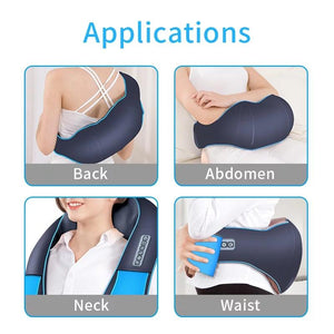 "Portable Shiatsu Back Neck Shoulders and Full Body Massager With Heat"